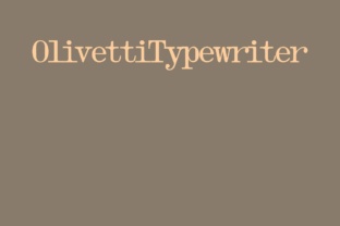 Olivetti Typewriter Family: A Serif Review