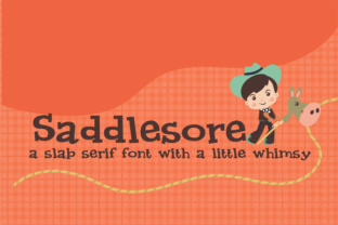 Saddlesore: A Whimsical Western Slab Serif Font for Makers