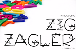 Zig Zagler Font for Playful Craft Designs